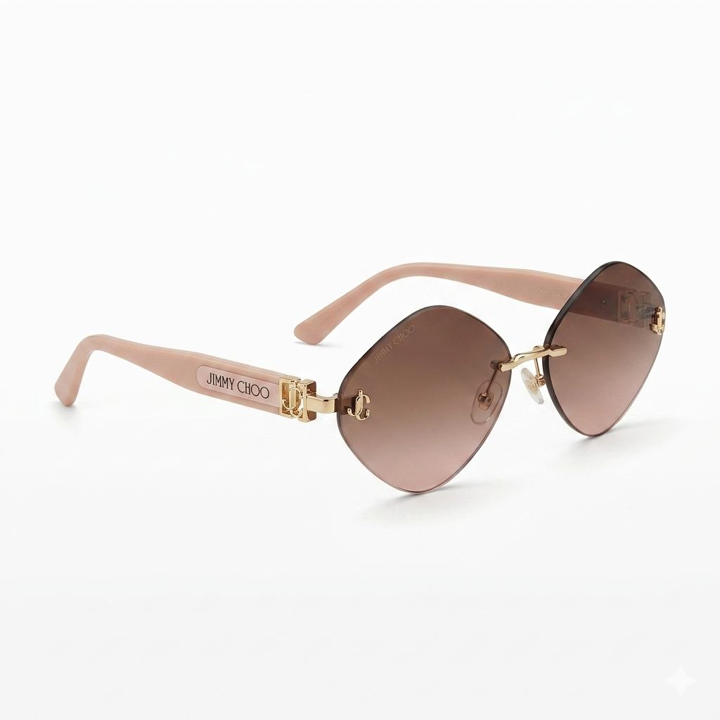Jimmy Choo JC Logo Rimless Sunglasses