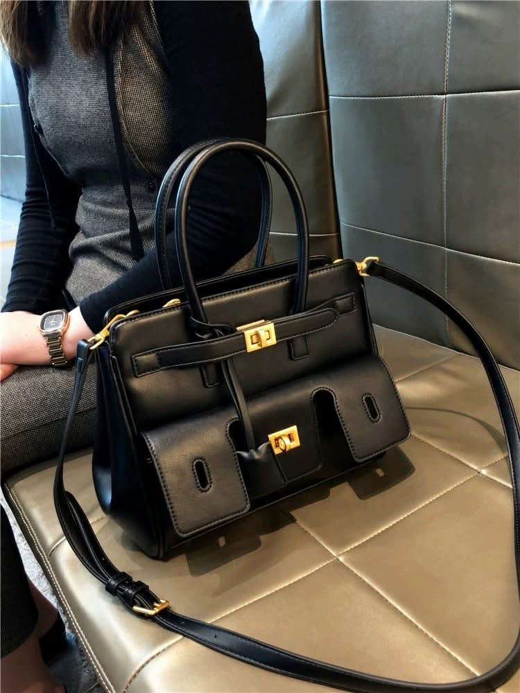 BALENCIAGA Bel Air Small Smooth Leather Carry All Top Handle Bag New