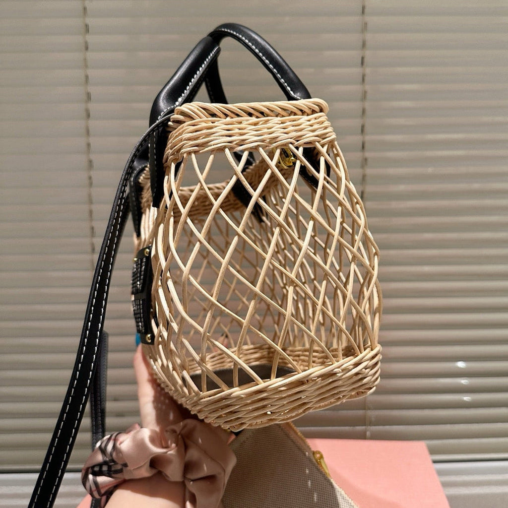 Miu Miu Wicker Basket Bag