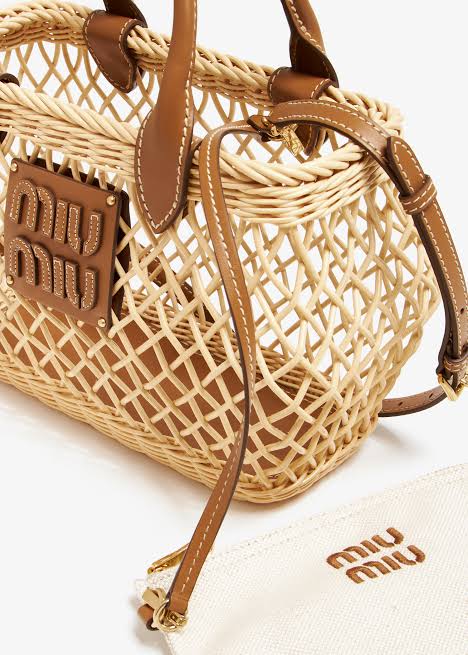 Miu Miu Wicker Basket Bag