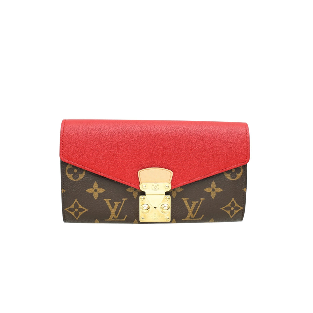 Louis Vuitton Envelope Flap Long Wallet – Monogram with Front Lock Detail
