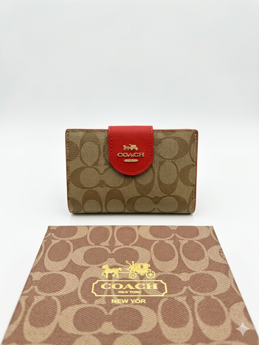 Coach Compact Leather Wallet