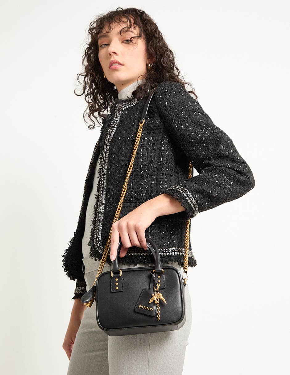 PINKO Leather Shoulder Bag Bowling