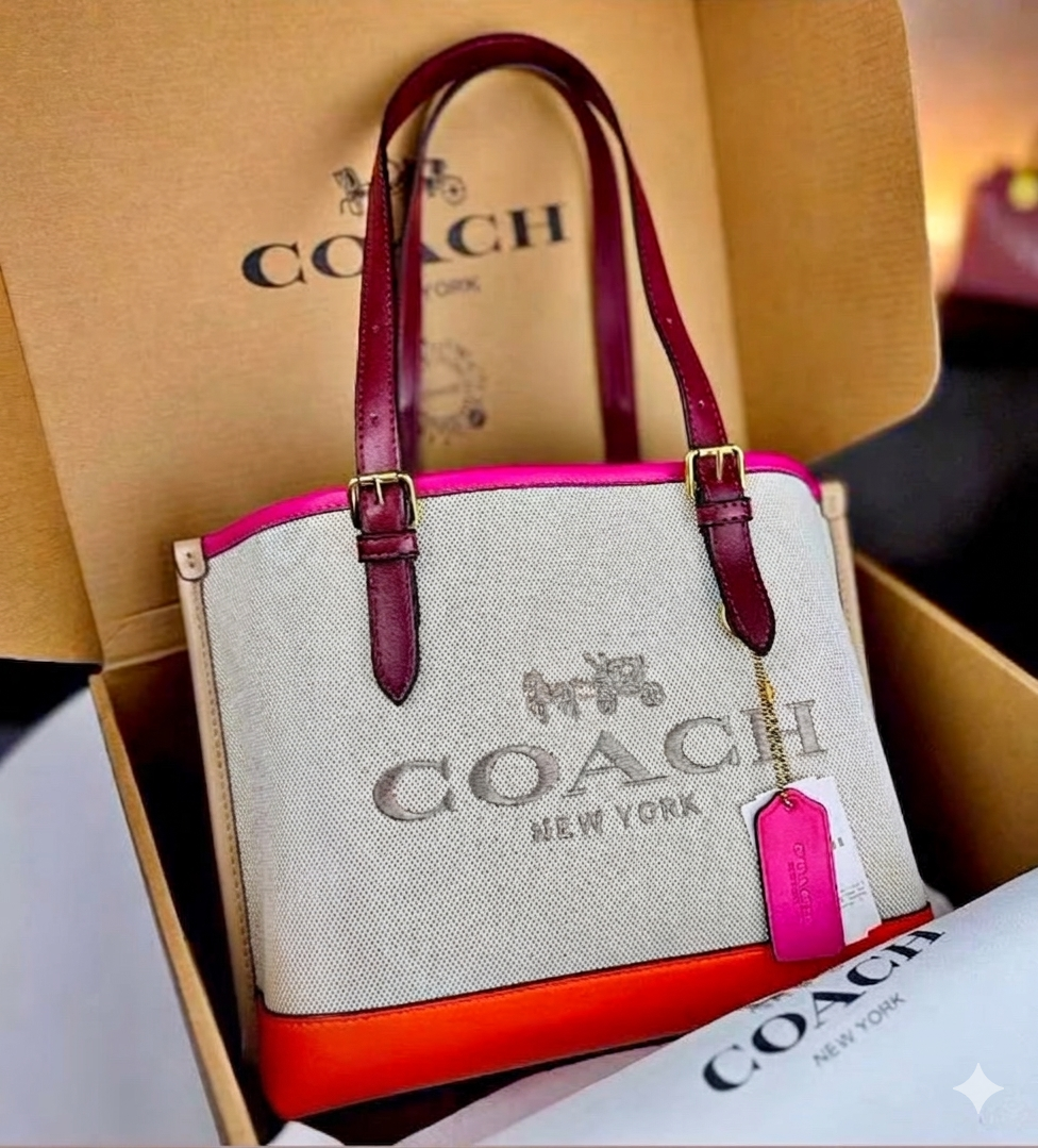Coach Canvas and Leather Tote Bag