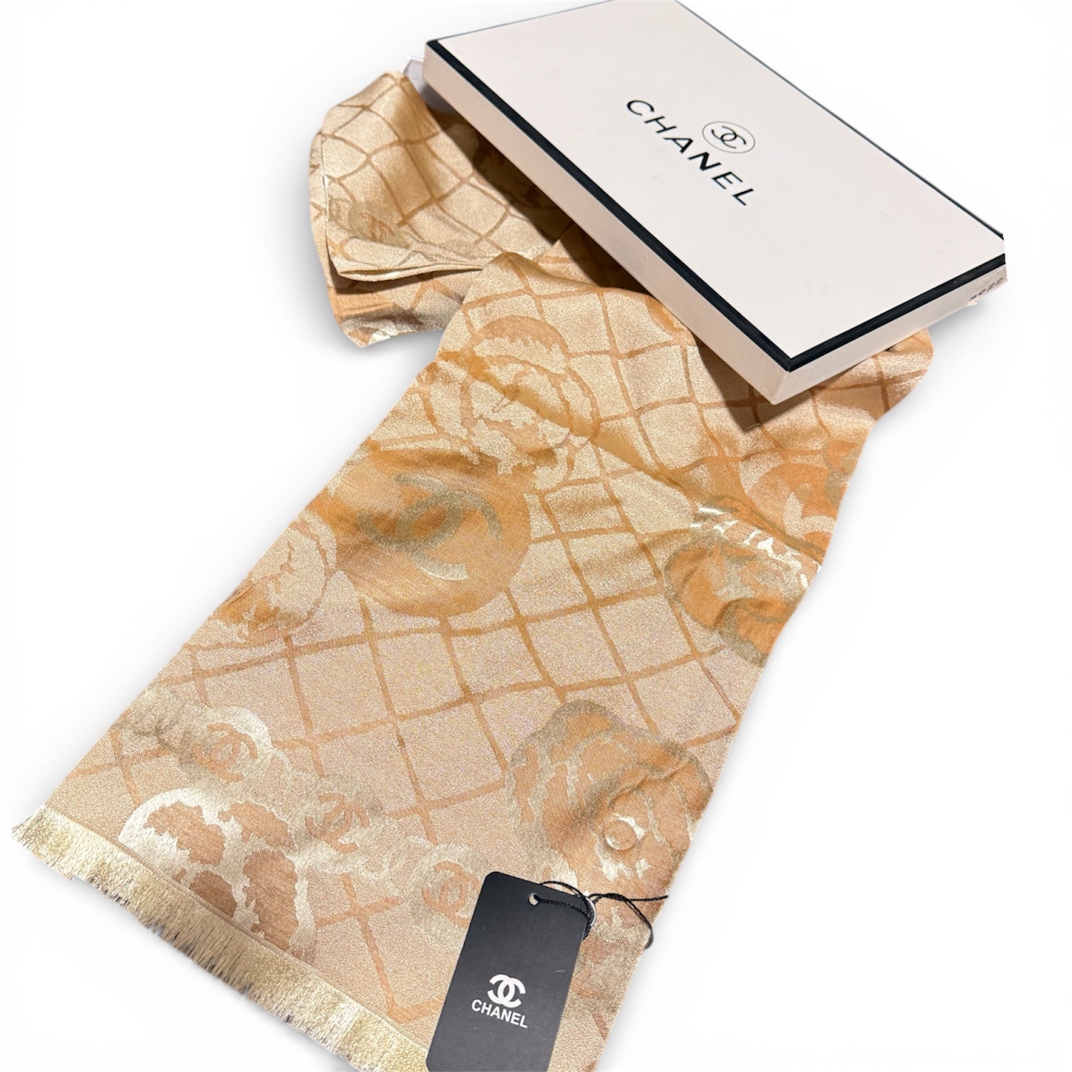 Chanel Double-Face Silk Scarf