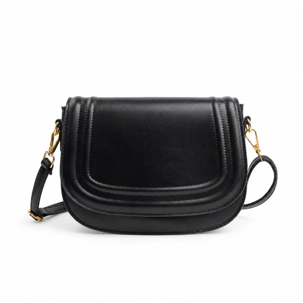 Zara Leather Crossbody Saddle Bag