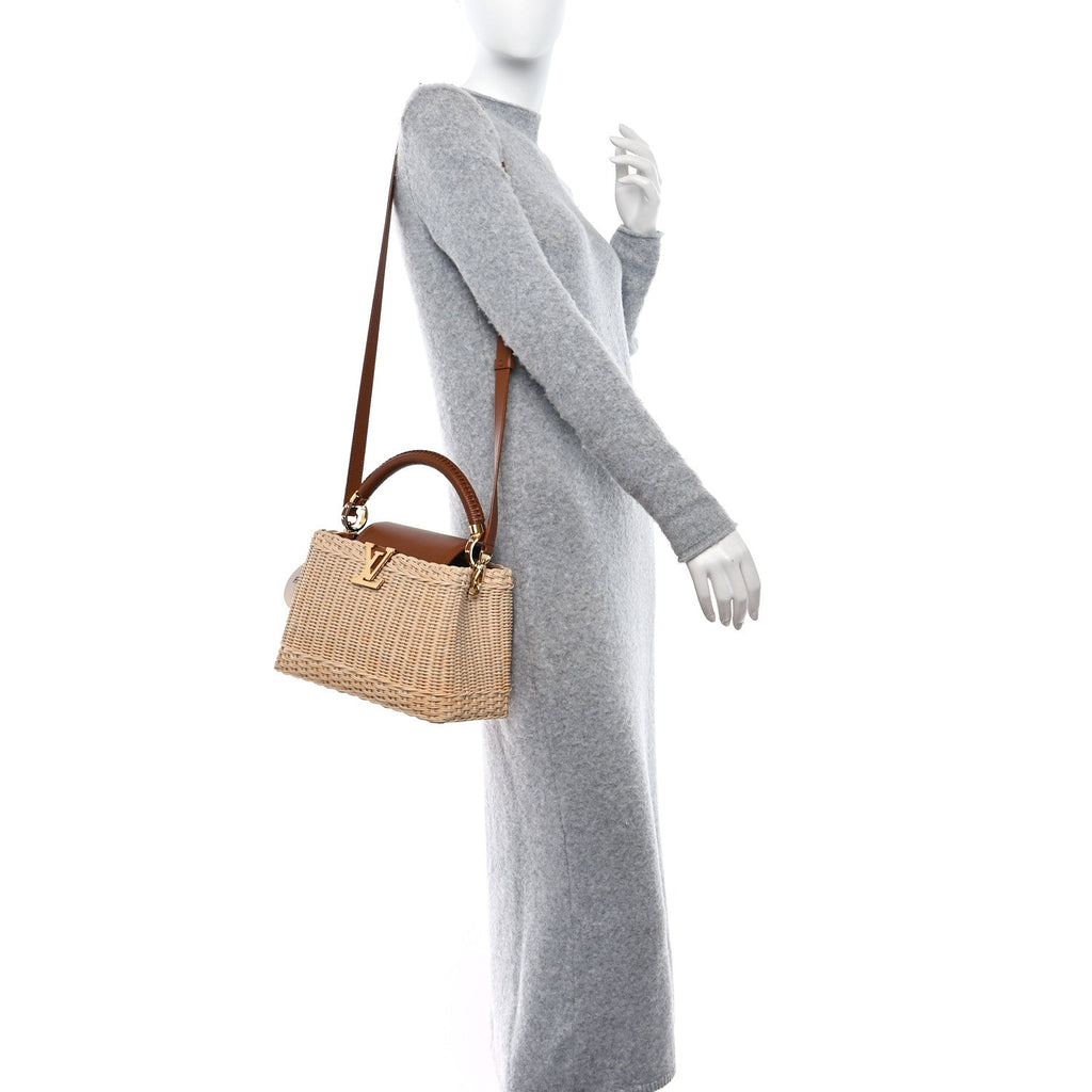 Louis Vuitton Capucines MM Wicker Handbag