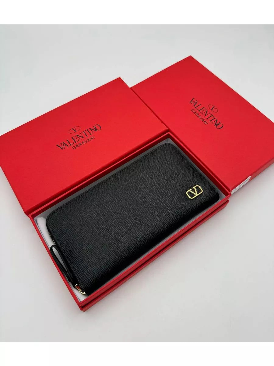 Valentino VLogo Zip-Around Wallet