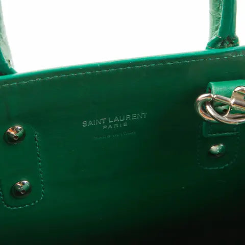 Saint Laurent Sac de Jour Nano – Crocodile Embossed Leather
