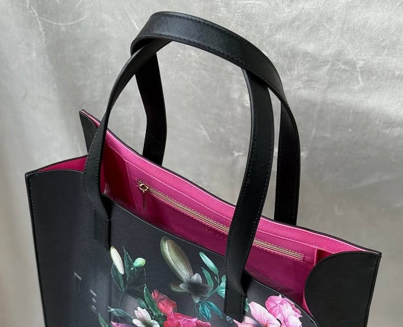 TED BAKER Botanin Icon floral-print woven tote bag