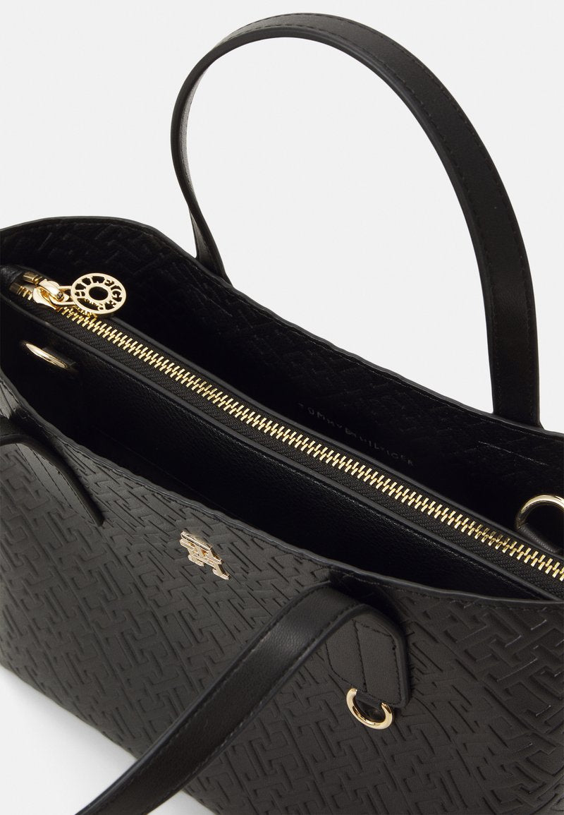 TOMMY HILFIGER TH MONOGRAM EMBOSSED TOTE