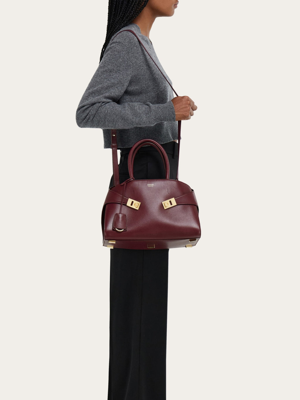 Ferragamo Hug Soft Shoulder Bag (M