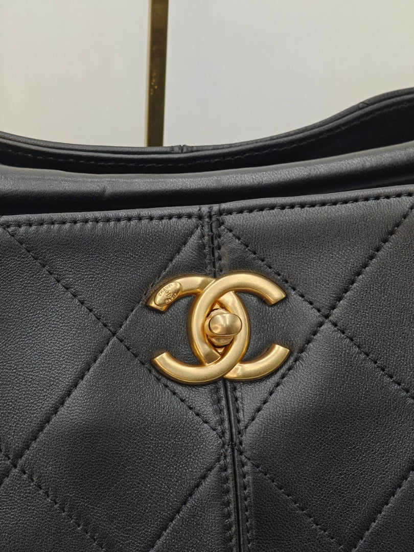 Chanel Calfskin Stitched Large Shopping Bag