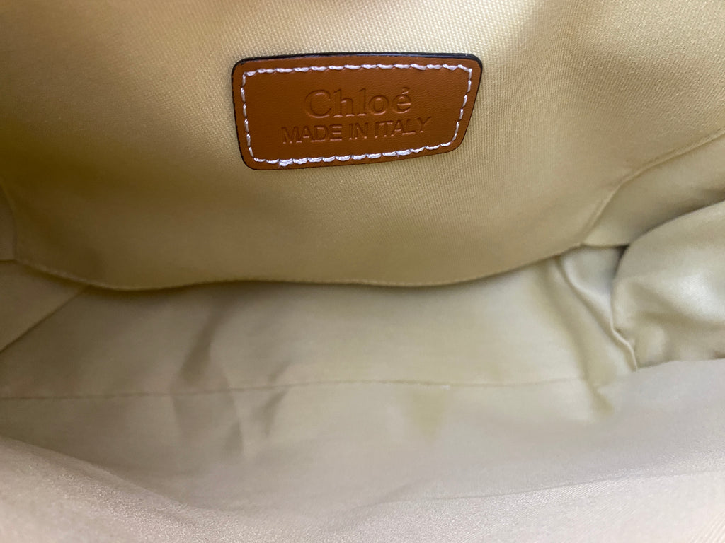Chloé Medium Woody Tote Bag In Linen