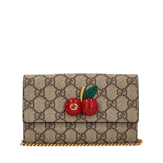 Gucci GG Supreme Cherry Chain Bag