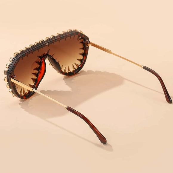 Gucci Crystal Spike Mask Sunglasses