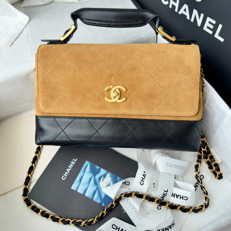 Chanel Coco Handle Flap Bag – Suede & Leather