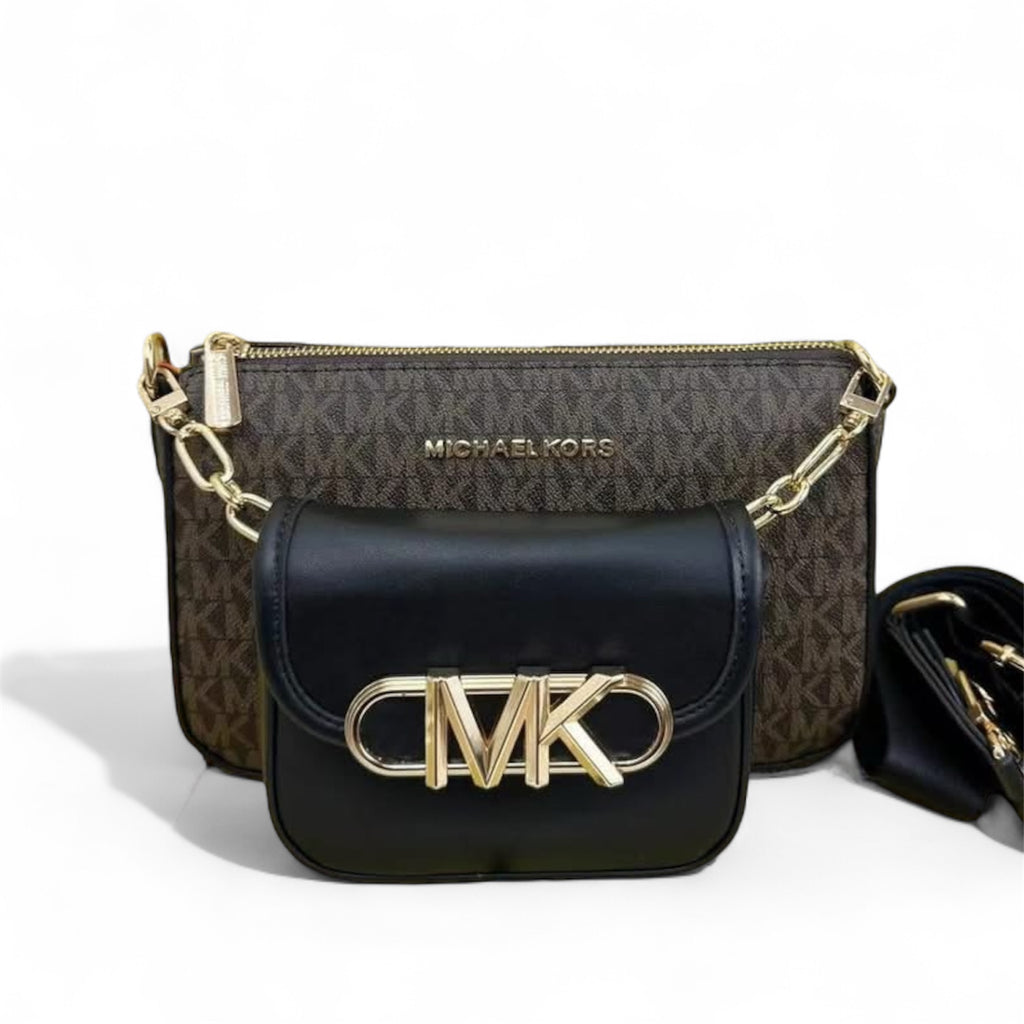 MICHAEL KORS PARKER EMPIRE SIGNATURE LOGO 2-IN-1 CROSSBODY BAG