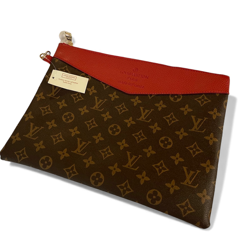 Louis Vuitton Monogram Pochetta – Red Trim