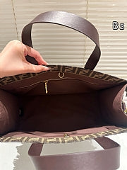 FENDI FF-logo frayed tote bag