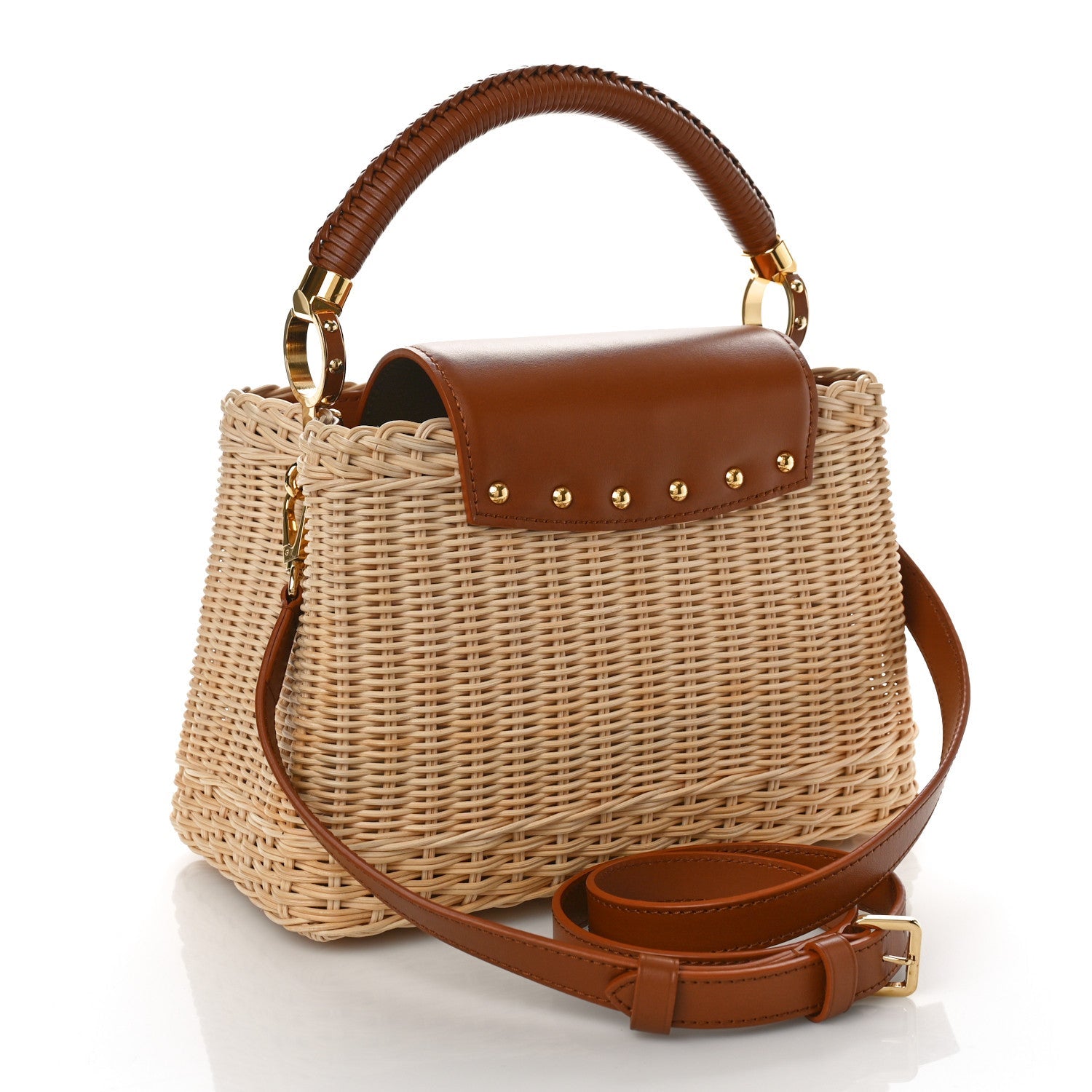 Louis Vuitton Capucines MM Wicker Handbag