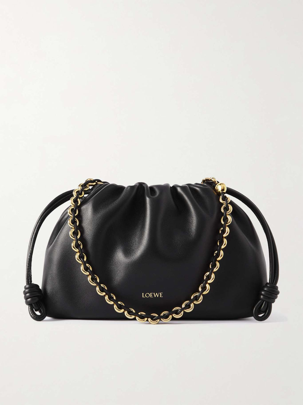 Loewe Flamenco Leather Chain Clutch Bag