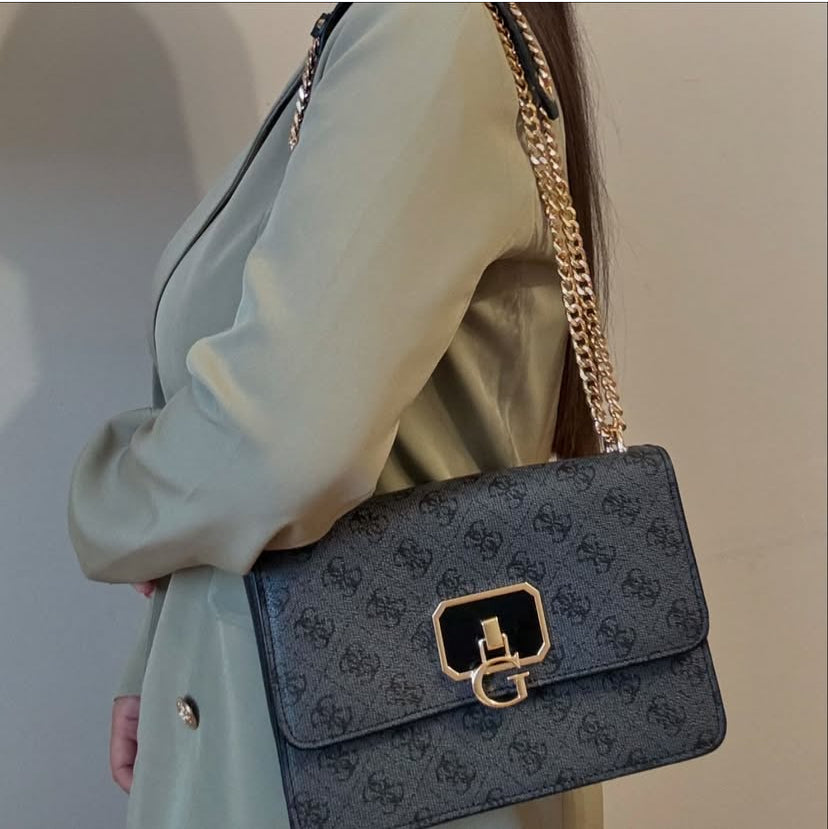 Guess Logo Chain Shoulder Bag