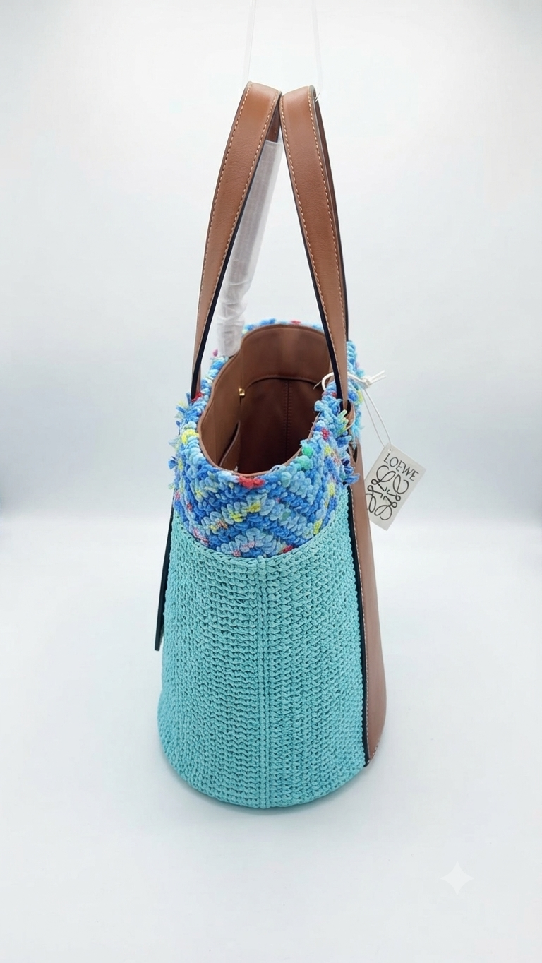 Loewe Anagram Raffia Tote Bag