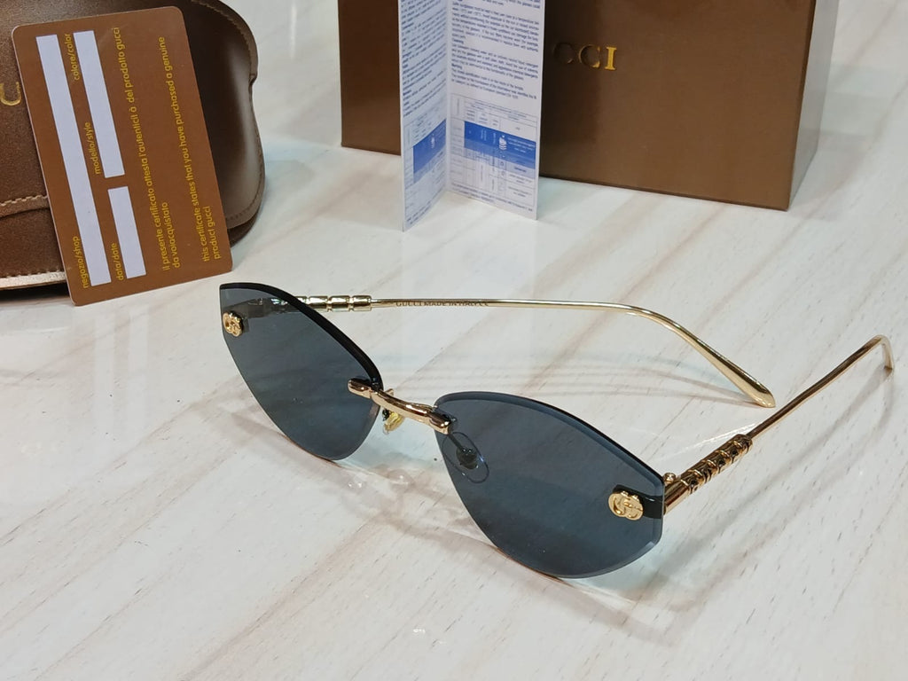 Gucci Rimless Round Logo Sunglasses