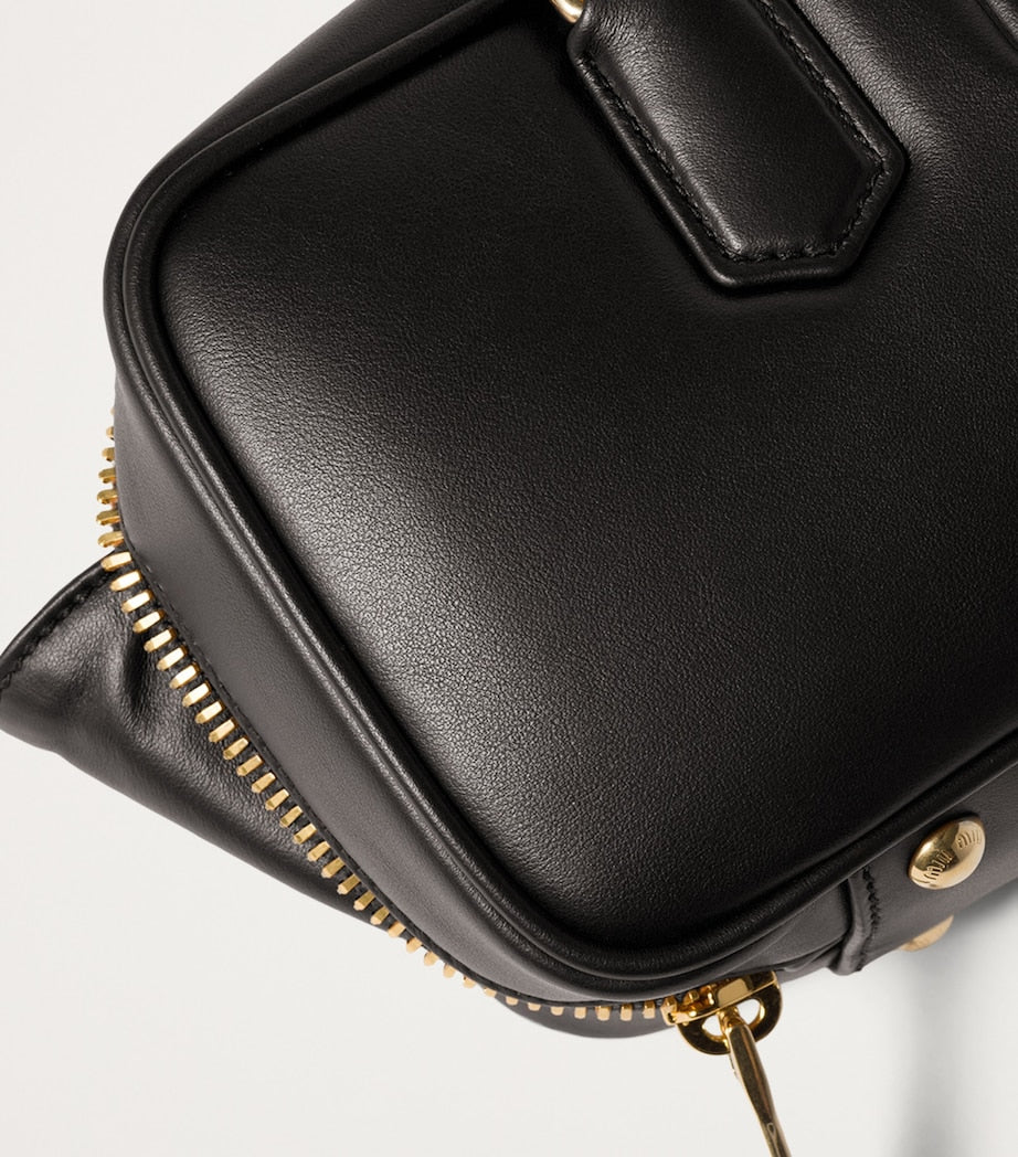 Miu Miu Leather Mini Top Handle Bag