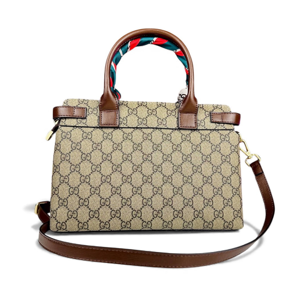 Gucci Inspired Structured Top Handle Bag