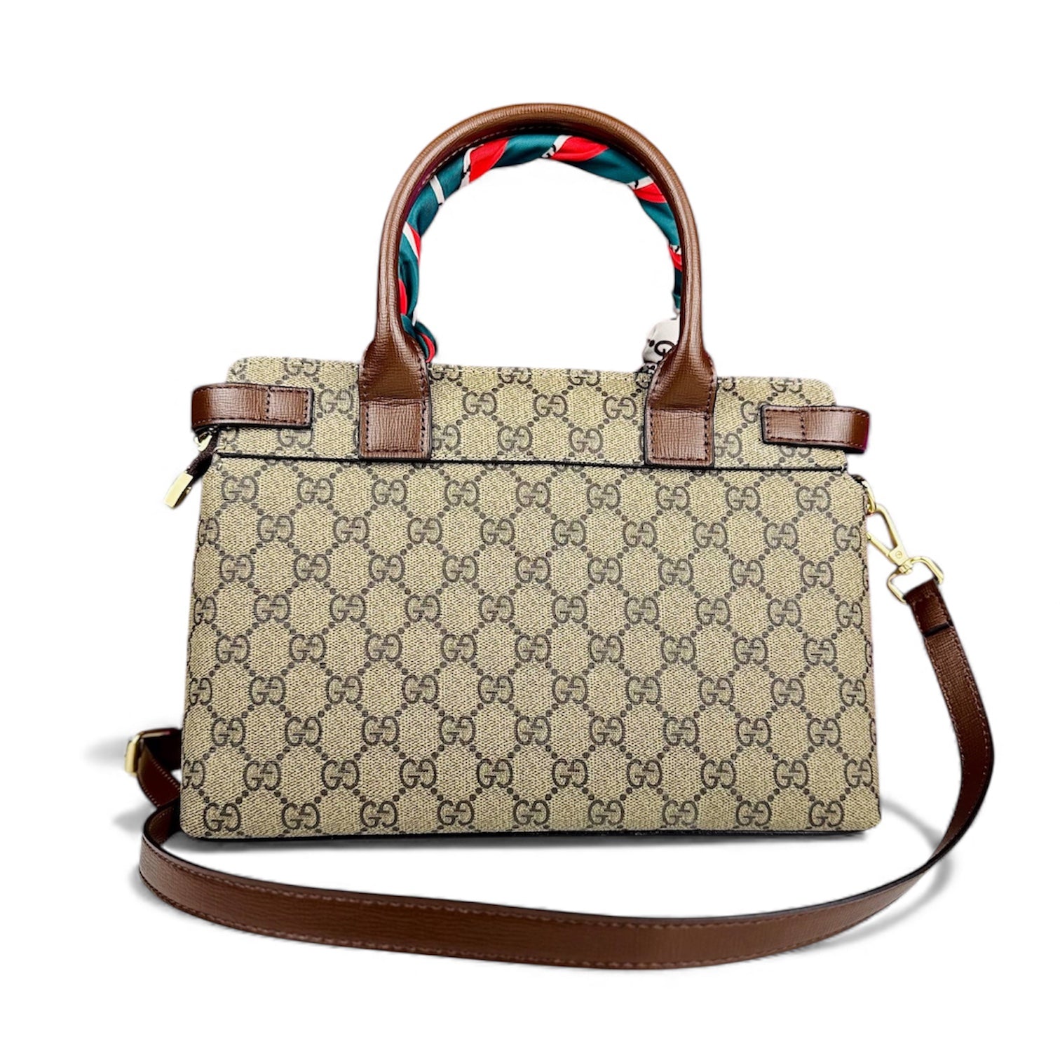 Gucci Inspired Structured Top Handle Bag