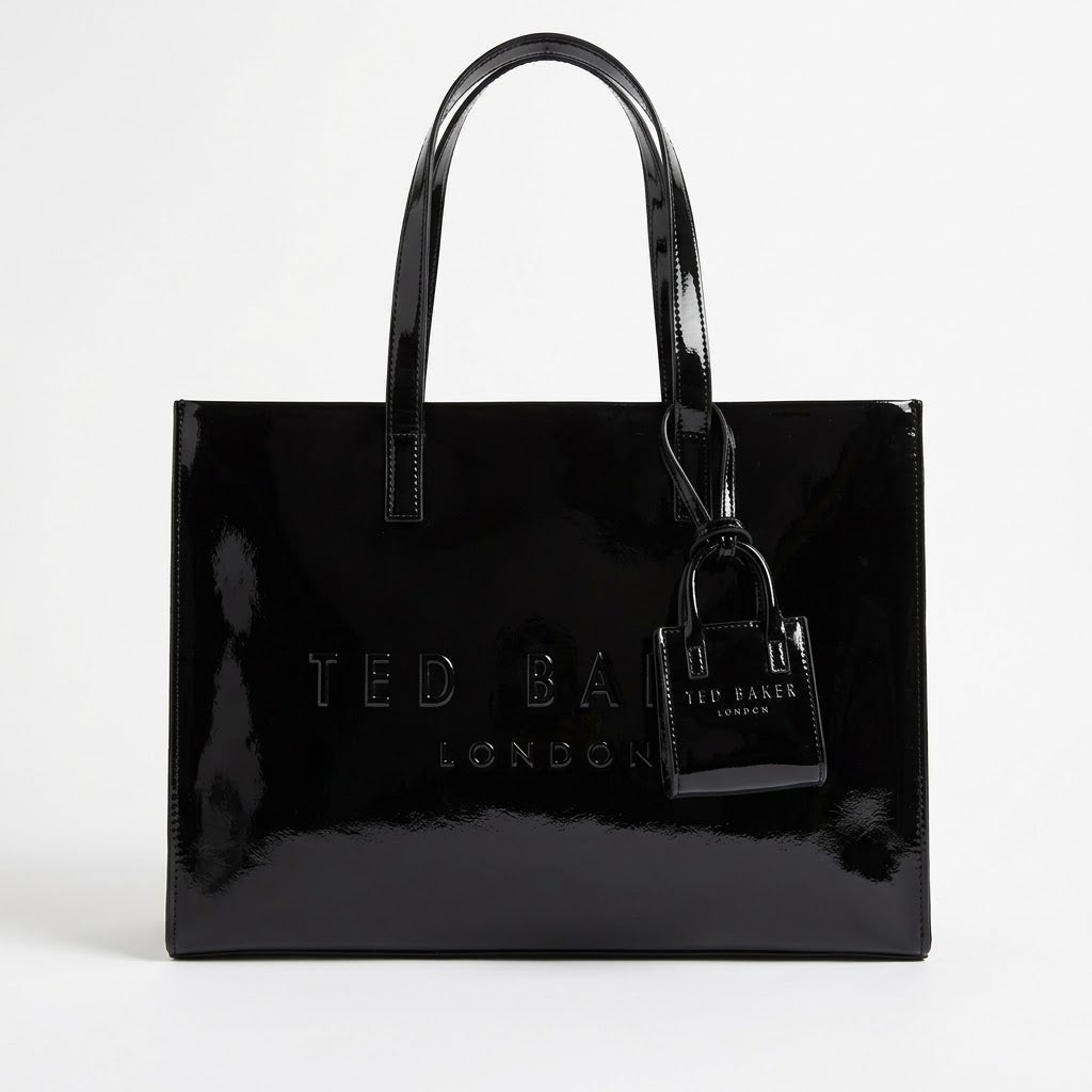 Ted Baker Saffiano Tote Bag with Mini Bag Charm