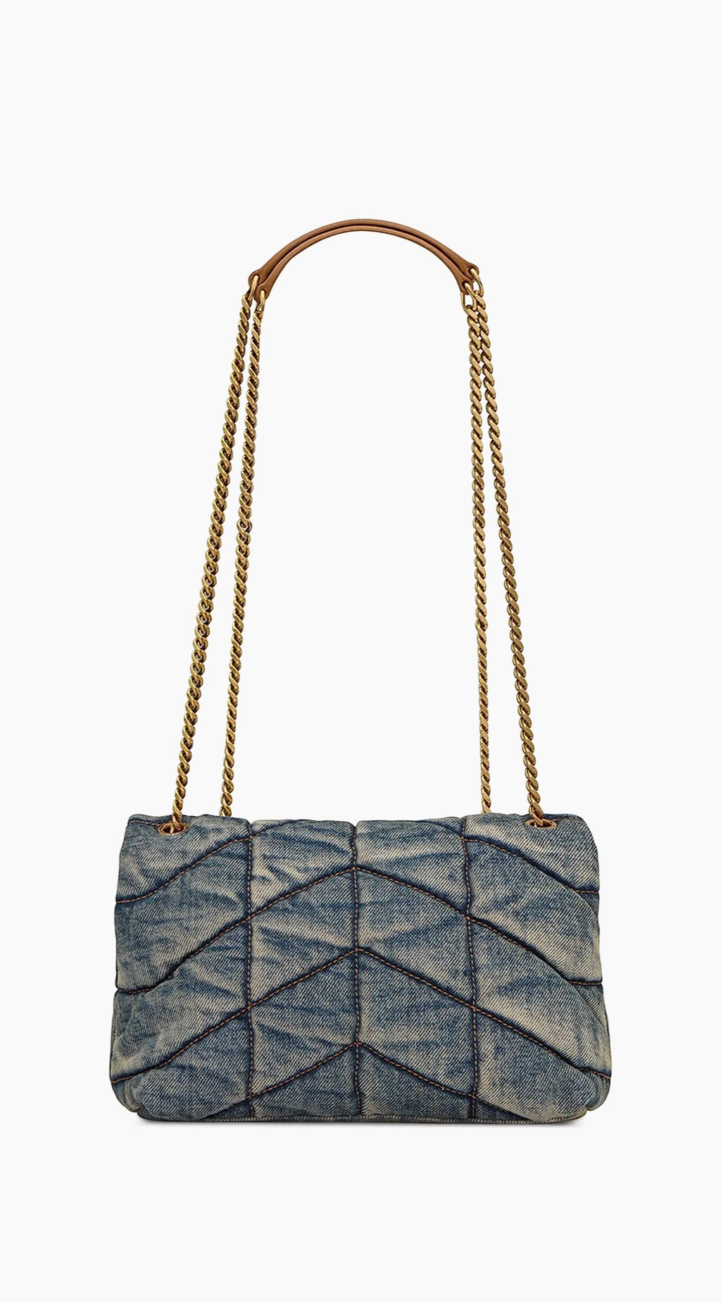 Saint Laurent Puffer Toy Bag in Denim