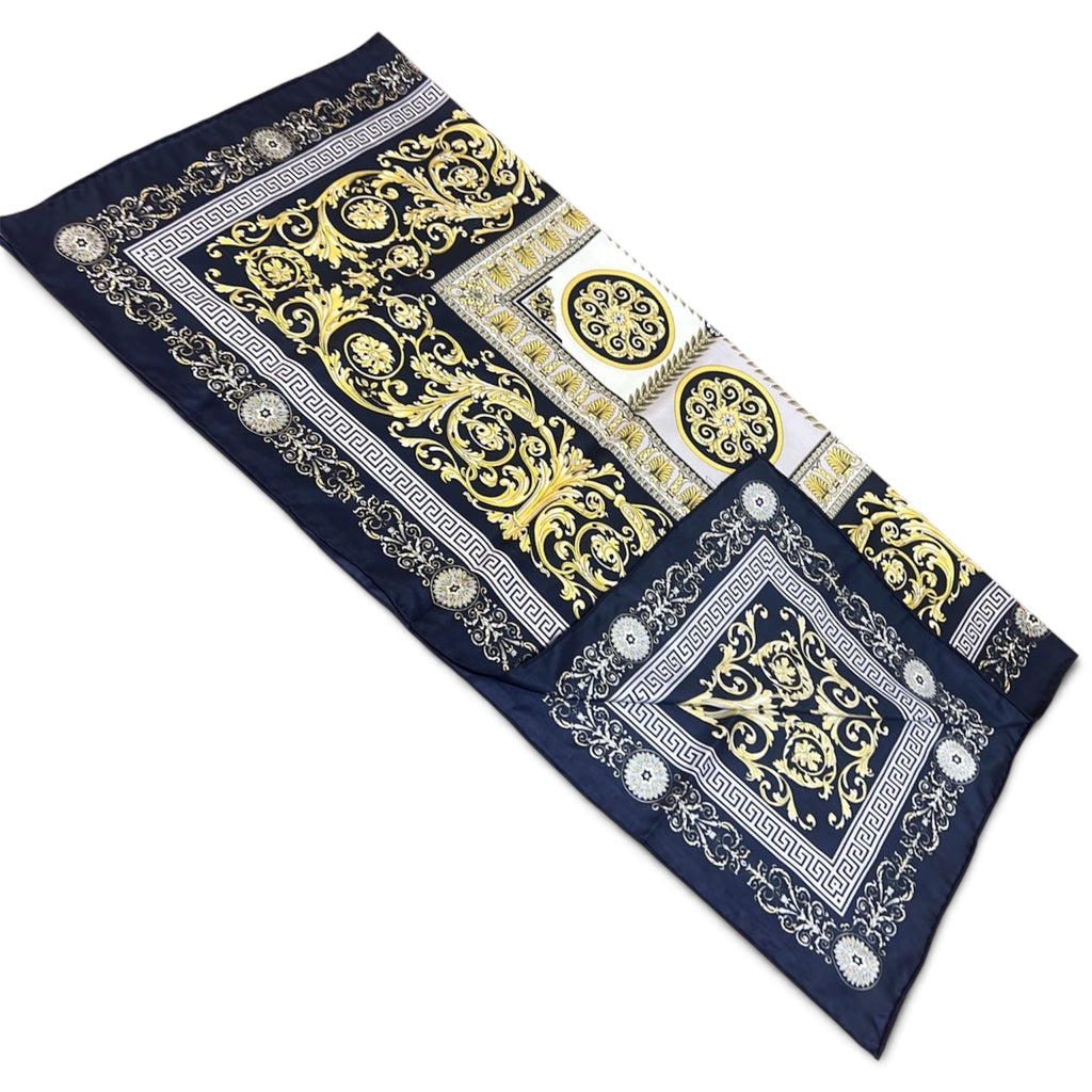 Versace Barocco Print Silk Square Scarf