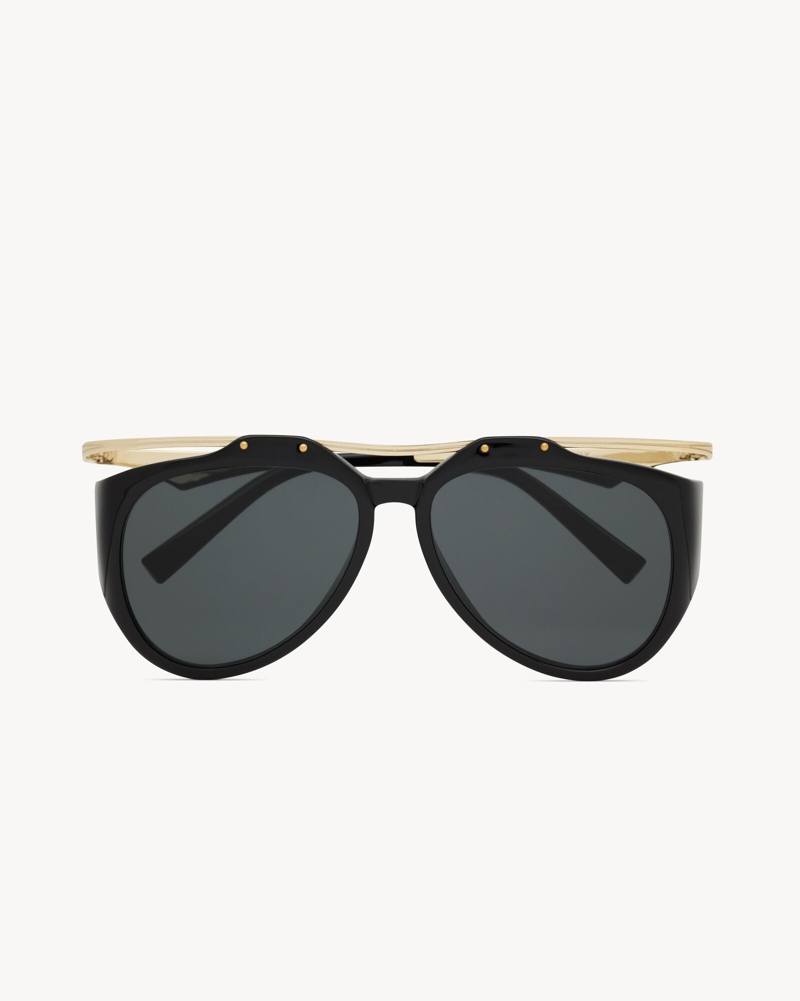 YSL Aviator Sunglasses – Black & Gold