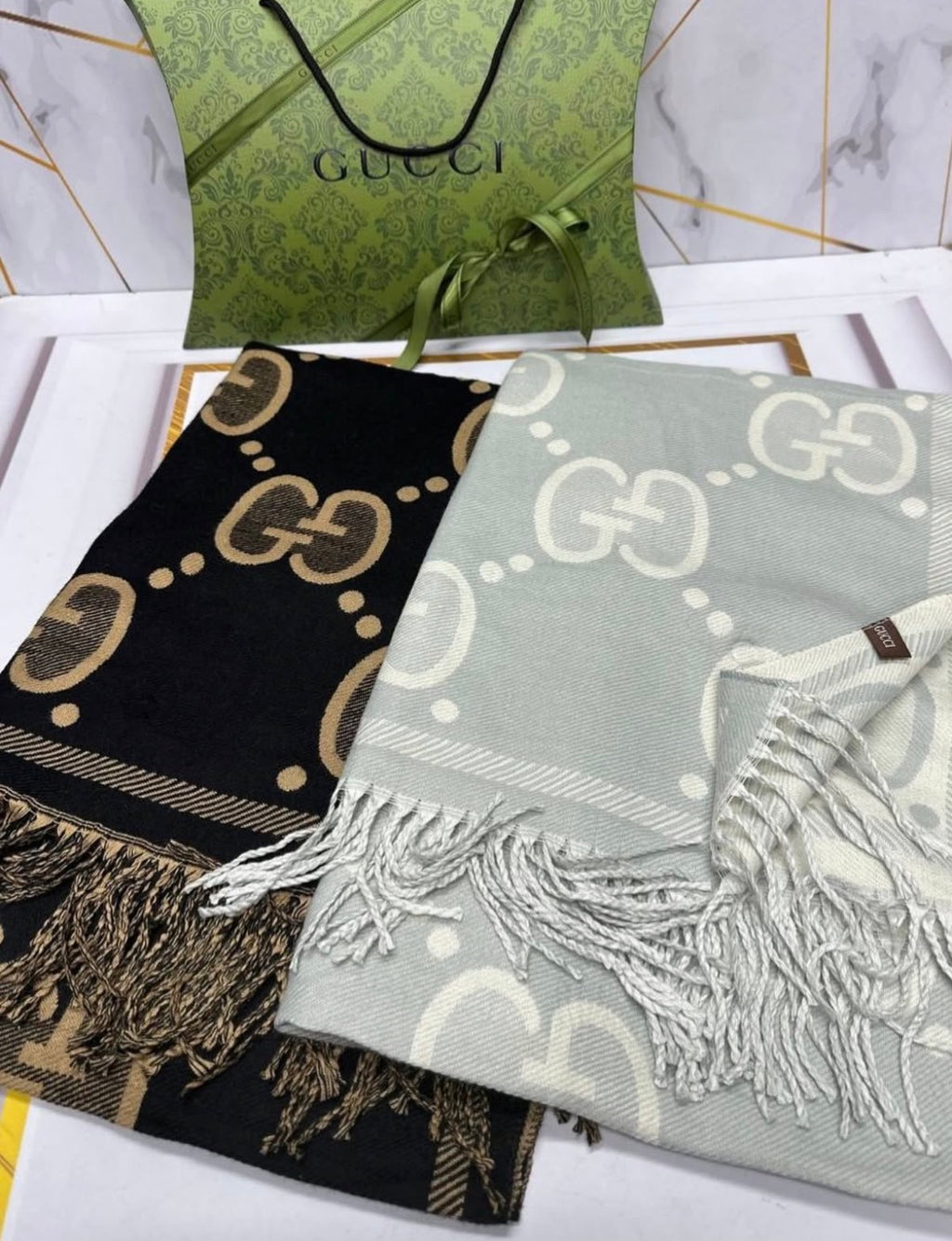 Gucci Double Face Wool Scarf