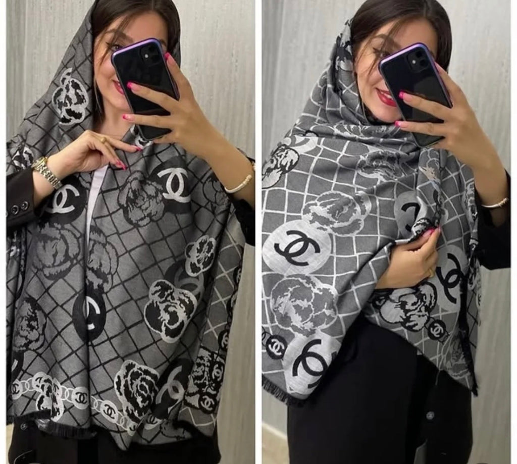 Chanel Double-Face Silk Scarf