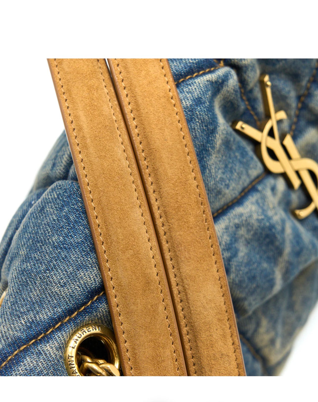 Saint Laurent Puffer Toy Bag in Denim