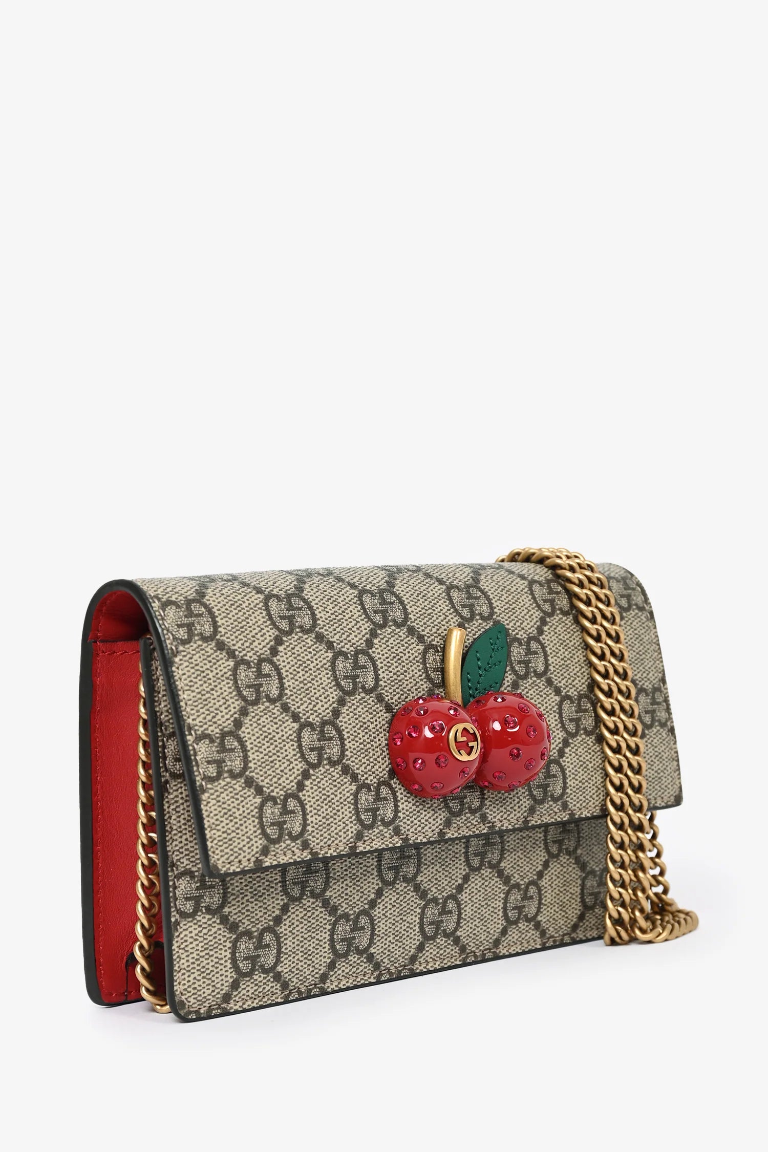 Gucci GG Supreme Cherry Chain Bag