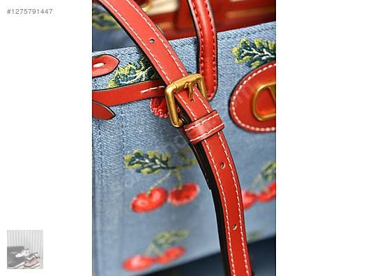 Valentino Cherry Embroidered Tote Bag