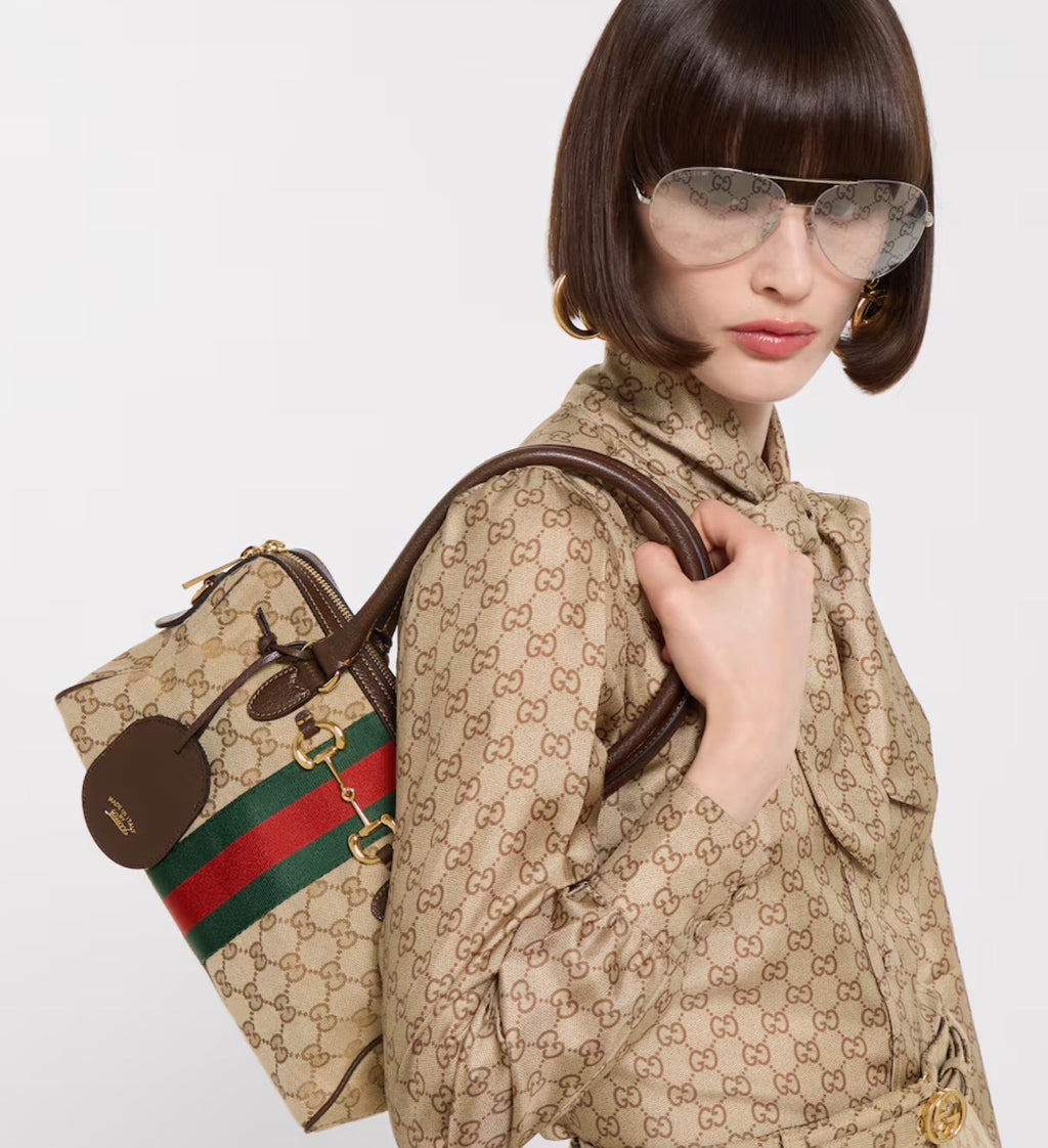 Gucci Horsebit Web Shoulder Bag