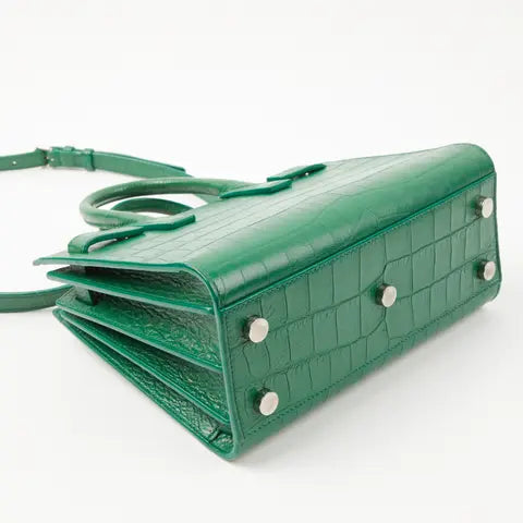 Saint Laurent Sac de Jour Nano – Crocodile Embossed Leather