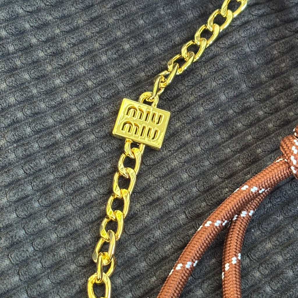 Miu Miu Logo Canvas Drawstring Bucket Bag