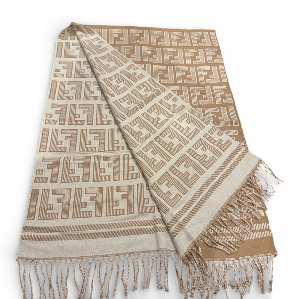 Fendi FF Logo Double-Face Wool Scarf