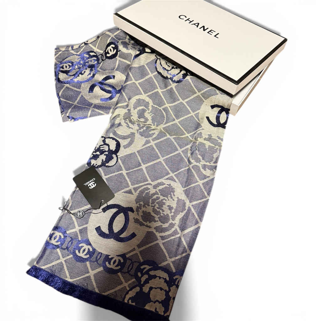 Chanel Double-Face Silk Scarf