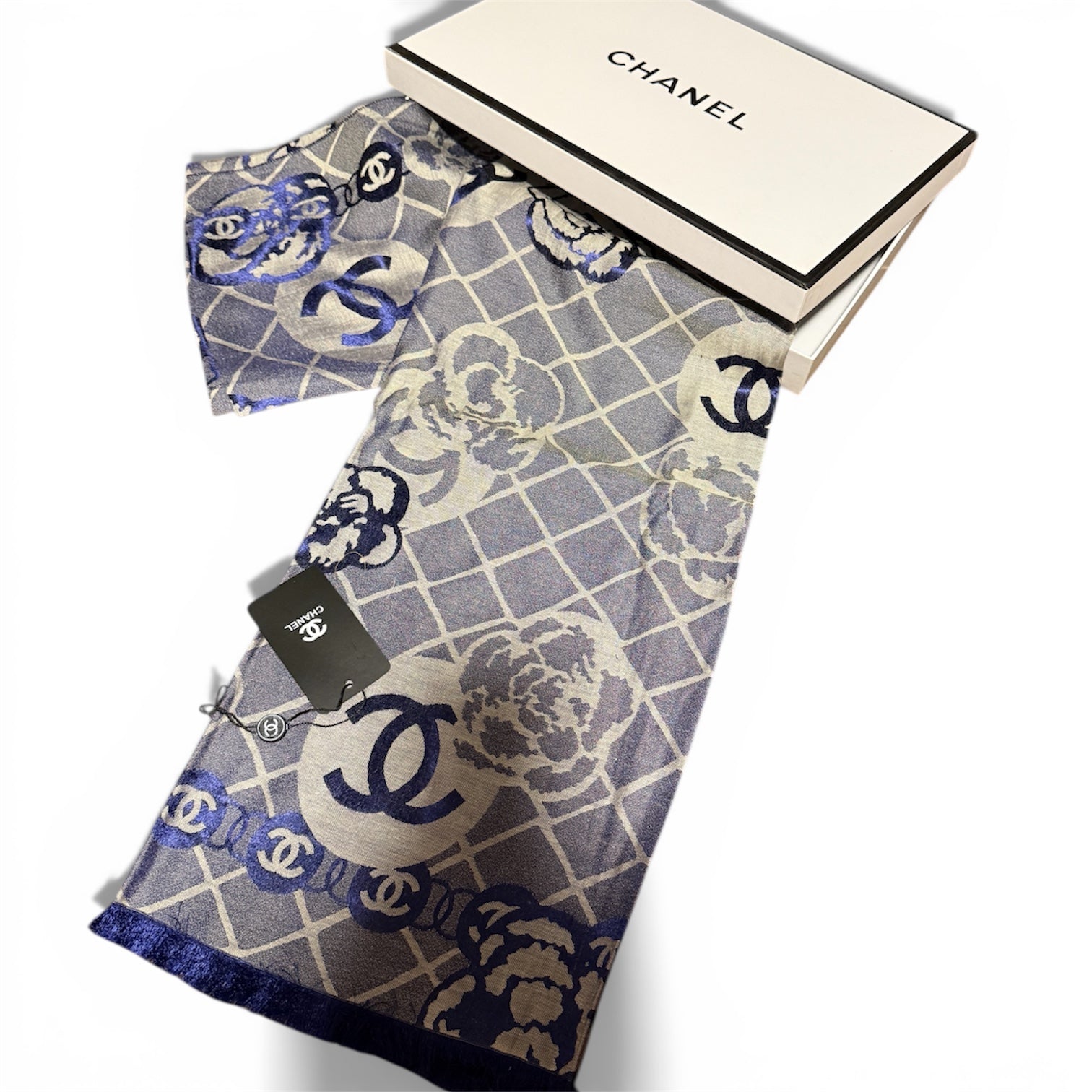 Chanel Double-Face Silk Scarf