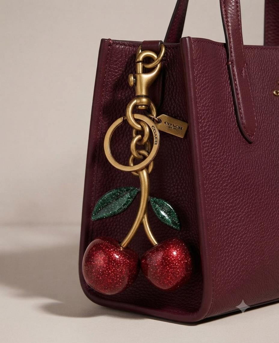 COACH Cherry Bag Charm