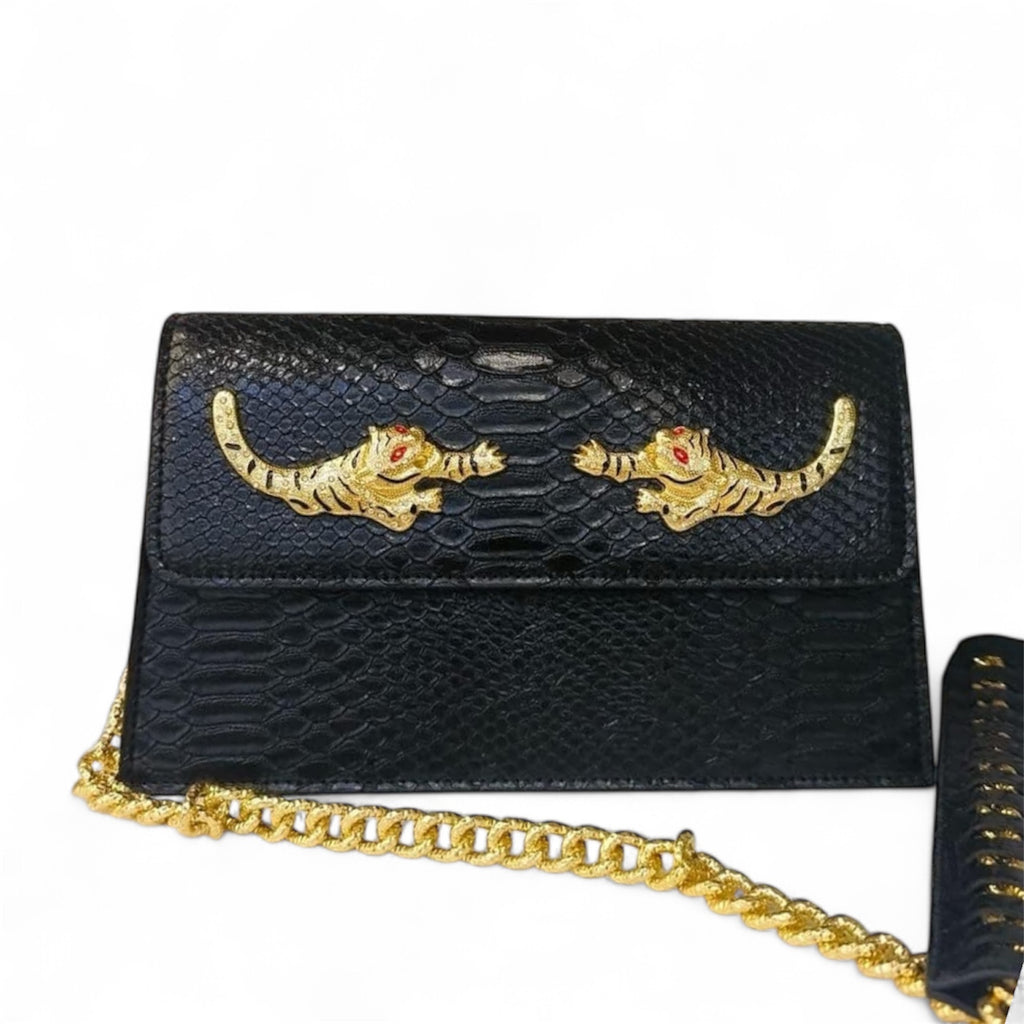 Roberto Cavalli Snake-Texture Bag