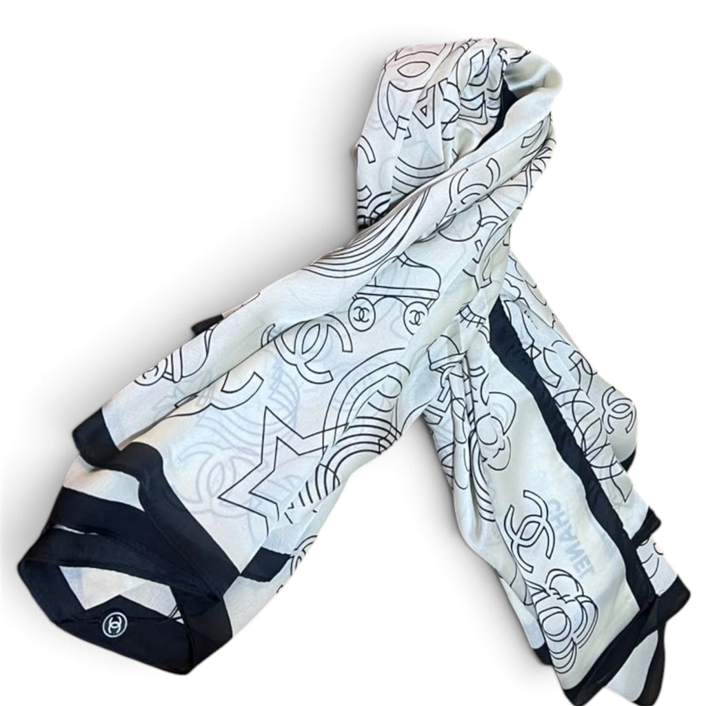 Chanel Printed Silk Scarf